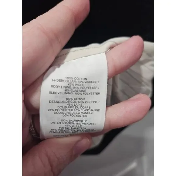 J. Crew Black Velvet One Button Blazer Jacket Gold Crest Button Sz 0 Women's - Picture 4 of 7